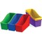 Storex Book Storage Bin, Plastic, Assorted - Red, Green, Blue, Yellow, Purple, 12.6 in H, 5.3 in W, 5 PK STX70105U06C - alternate 2